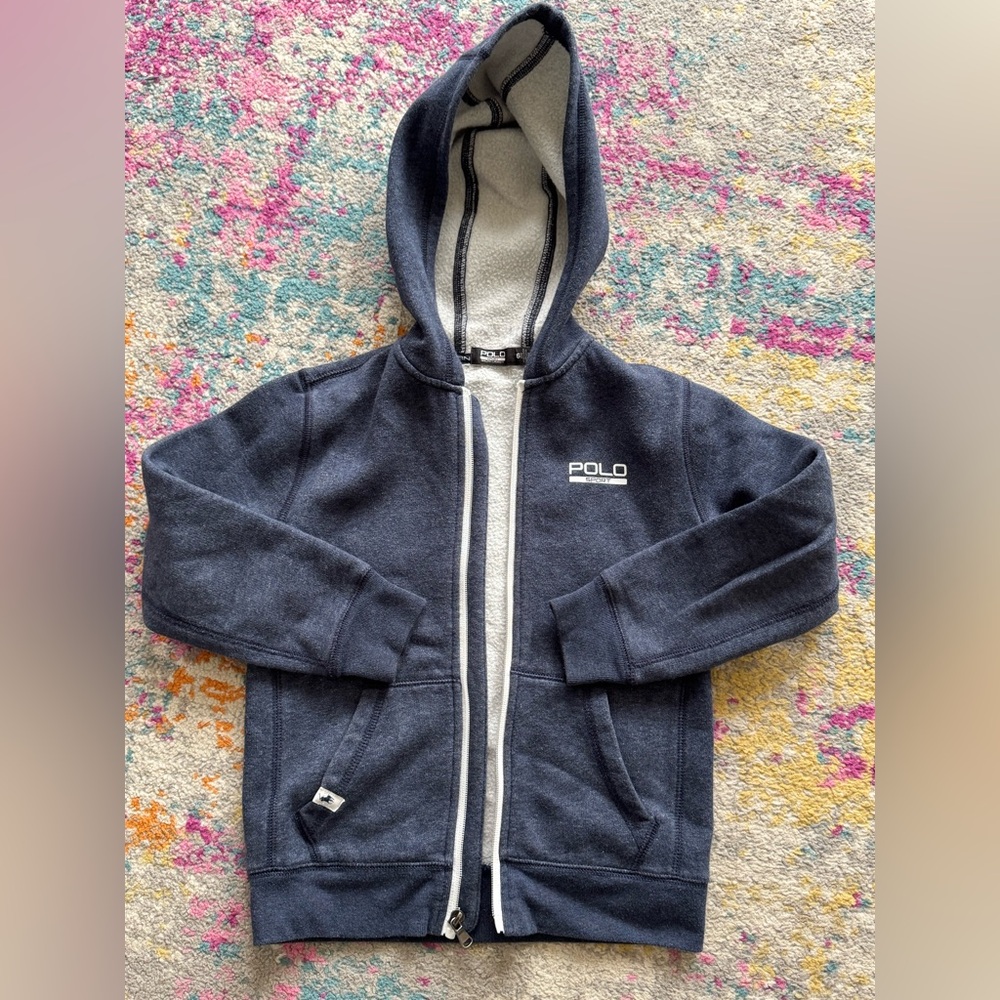 Navy Blue Ralph Lauren Polo Sport zipper hoodie Size 6
